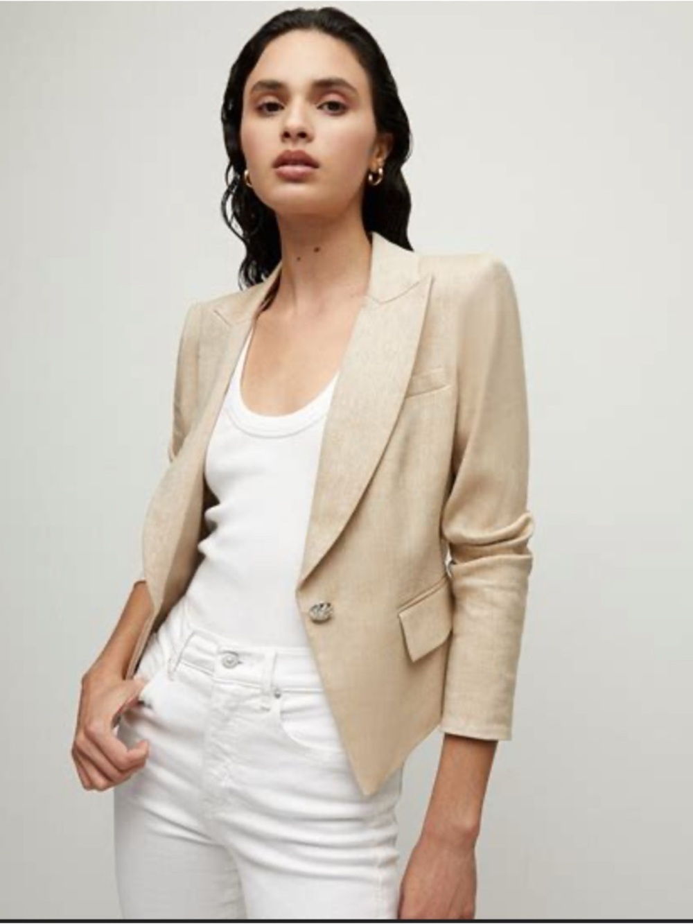Veronica Beard Hosanna Dickey Blazer In Khaki Melange Size 12 NWT $650